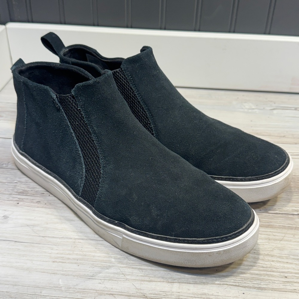 Toms Bryce Navy Blue Suede High Top‎ Chelsea Boot Women's Size 11